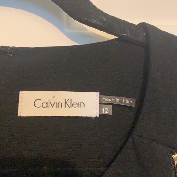 Calvin Klein black sheath dress with gold hardware - Picture 4 of 5